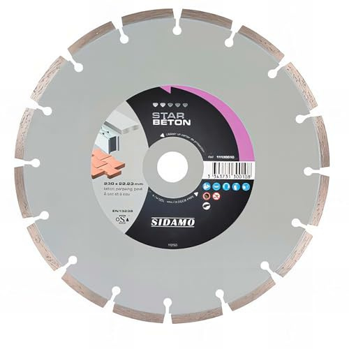Disque diamant STAR BÉTON D. 125 x 22,23 x H 7 mm Béton/Béton armé - 11130009 - Sidamo