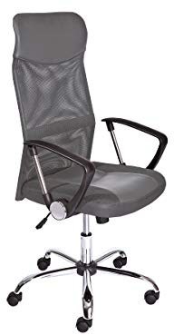 Inter Link - Höhenverstellbarer Bürosessel - Metallgestell - Sitz - Grau - Kunstleder - Torino