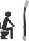 WC Abwischhilfe Long Handle Reach Comfort Bottom Wiper Selbstwischassistent für Einen Unabhängigen Alltag Haushalts-Toilettenhilfewerkzeug für ältere Schwangere Frauen 15.7 Zoll(grau)