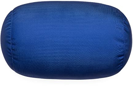 Focustree Squish Bean Bed Microbead Pillow Bolster Tube Body Pillow Smooth Cool Touch Fabric Neck & Back Support Throw Travel Pillow Fun Colors (Navy Blue)