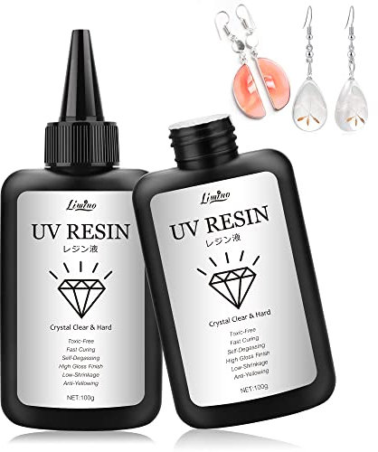 UV Harz - 200g Kristallklarer Kleber, Verbessertes Ultraviolett Härtendes Epoxidharz für die Schmuckherstellung, Harz Kunsthandwerk - Geruchsarmer UV Kleber Resin zum Gießen, DIY-Harzformen, Basteln