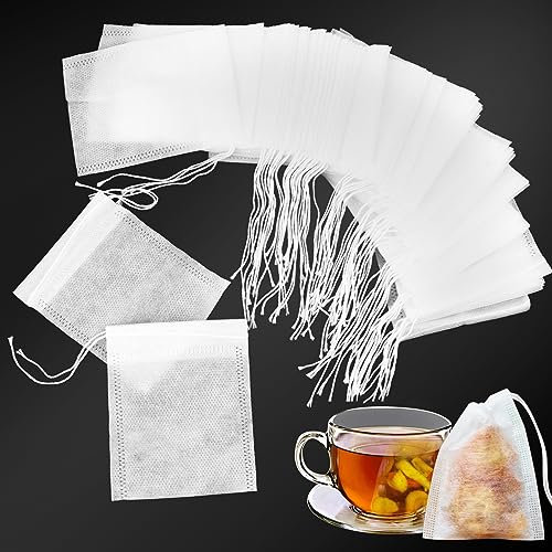 MXTIMWAN 600 Filtre à Thé Papier, Sachets en Mousseline de Coton, Sacs Réutilisables en Maille pour Thé Parfumé, Épices, Vanille, Lavande, Café, 7cm x 9 cm