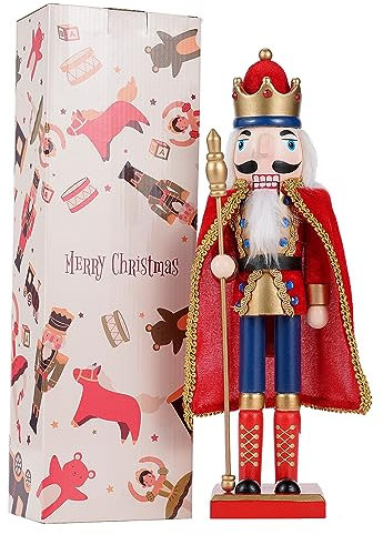 COMBIUBIU 15 Christmas Decorations Nutcracker Ornaments,Wooden Nutcracker Figures Soldier,Festive Collectible Christmas Nutcracker Doll Gift forTable Desktop Fireplace Thanksgiving Gift