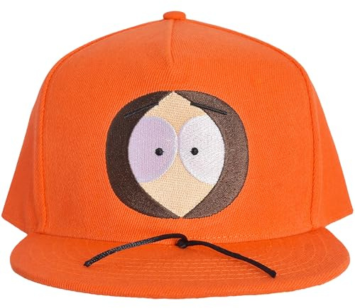 Concept One Unisex-Adult South Park Baseball Cap, Adjustable Snapback Baseball Hat with Flat Brim, Orange, One Size