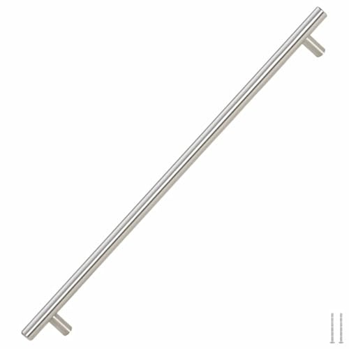 vidaXL Tiradores para Armarios 10 uds, Tiradores de Barra en T, Tiradores de Puerta Cajón, Accesorios para Muebles, Acero Inoxidable Plateado 480 mm