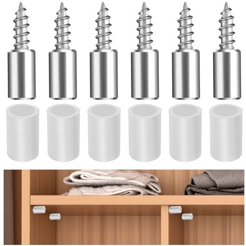30 Piezas Soporte de Baldas, Pasadores de Soporte de Estante Tacos, Soportes para Estantes, Clavijas de Soporte Baldas Armario, con Funda de Goma, para Estanteria, Estanteria Cocina, Zapatero, Armario