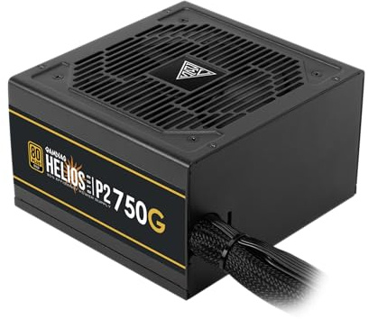 GAMDIAS Helios P2-750G (EU) Fuente de Alimentación No Modular para PC, 750W, 80 Plus Gold, Lista para ATX 3.1 y PCIe Gen 5.1, Cable Nativo 12VHPWR, Diseño Full DC-DC, LLC, Protección Pesada