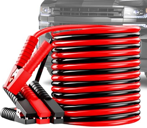 Genérico Cables de Arranque Resistentes | Cables De Batería Para Arranque De Refuerzo - Asistencia en Carretera con Pinzas para Baterías Descargadas de Coches 12V 24V