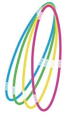 DJP 96 bastoncini luminosi, per collane da 20,3 cm con connettori, collane al neon da polso, braccialetti luminosi, bomboniere, riempitivi per sacchetti per feste per bambini, accessori per feste