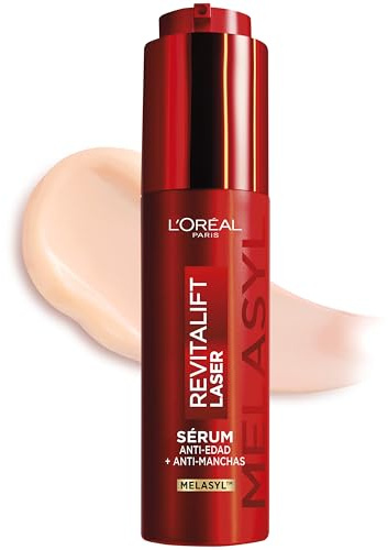L’Oréal Paris Revitalift Laser Triple Serum con Melasyl, Vitamina C y Niacinamida. Sérum Cremoso Antiedad y Antimanchas. Corrige Arrugas, Aclara Manchas Oscuras y Potencia Luminosidad de la Piel, 50ml