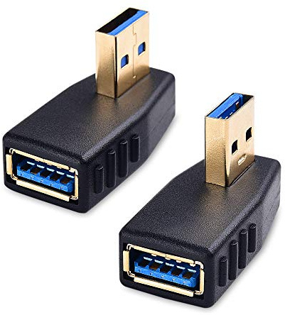 Cable Matters Combo-Pack 90 Degree Left and Right Angle USB Adapter Gender Changer