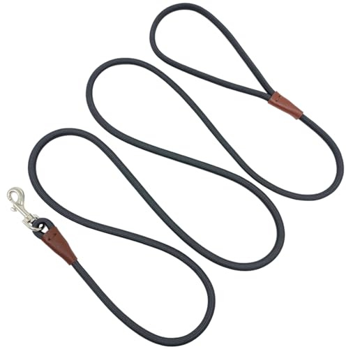 MayPaw Small Rope Dog Leash 6FT 8FT 10FT, 1/4-in Lightweight Pet Leash for Small Dogs/Puppy/Cats, Classic Colors Round Dog Lead