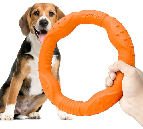 LaRoo Hund Frisbee Hundefitness Ring,Unzerstörbare Float Hunde Disc Flugscheibe Spielzeug,Sommer Pet Training für Mittel Große und kleine Hunde