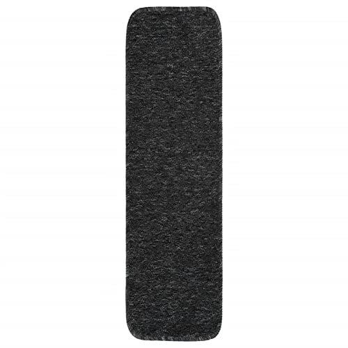 Chusui Treppenstufenmatten 15 STK Stufenmatten, Treppenstufen Matten, Teppich Treppenstufen, Treppenteppich, Treppenauflagen Teppich, 75x20 cm Anthrazit Anti-Rutsch