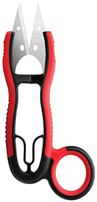 JARVISTAR Tijeras de hilo afiladas, tijeras de corte de hilo universales con hoja de acero inoxidable y asas suaves para bricolaje, manualidades, sastres, familia (rojiza negra)