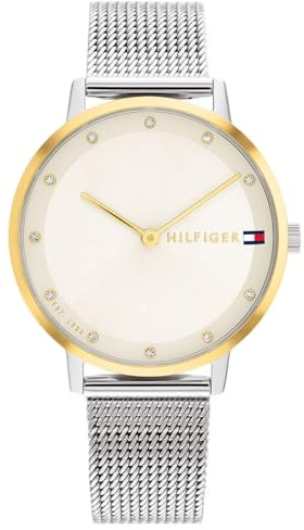 TOMMY HILFIGER Montre Femme Pippa Acier milanais Cadran doré