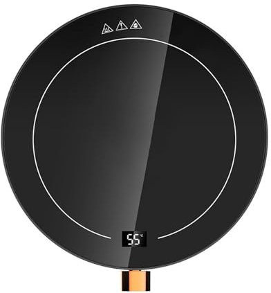 Scaldabicchieri da caffè, scaldacera per candele in barattolo, rilascia in modo sicuro profumi senza fiamma, piastra elettrica auto-riscaldata per riscaldare latte, tè, cioccolata calda, spegnimento