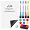 VFANDV A4 Whiteboard Folie Magnetisch, Magnetfolie Selbstklebend mit 4 Markern 1 Schwamm 6 Kühlschrankmagneten Magnettafel Abwischbare DIY Magnetisches Whiteboard für Büro Schule Zuhause Küche
