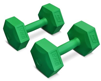 Hop-Sport Kurzhanteln aus Kunststoff, Hanteln - (2er Sets, 1kg-10kg), Hexagon-Form, praktisch & funktional, ideal für Heim- und Fitnesstraining (2x2kg)