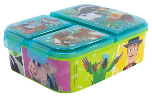 STOR El Reino Infantil Matlåda Barn 3 Fack 2156ml - BPA-fri Lunchbox Skola Förskola Barnmatlåda med Fack