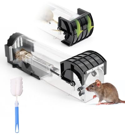 Humane Mouse Traps, Mouse Traps for Indoors That Work, Upgraded Highly Sensitive Live Mouse Trap, No Kill Mouse Traps Humane, Live Catch and Release, Reusable Effective Quick Mouse Catcher