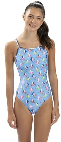 Dolfin Uglies Womens One Piece Swimsuit - Athletic Practice Suit for Training, Sports, Fitness (Fin Floats, 22)