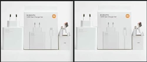 Erbjudande 2 USB-laddare och XIAOMI kompatibel USB-kabel, 120 W 6 A Turbo C supersnabb laddning