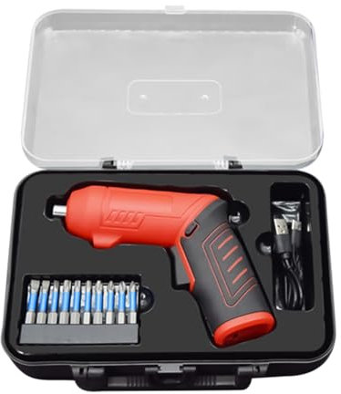 Juego de taladro eléctrico, juego de taladro inalámbrico | Pequeño kit de perforación inalámbrica,Herramienta portátil recargable, manija de doble posición, destornillador pequeño compacto para la rep