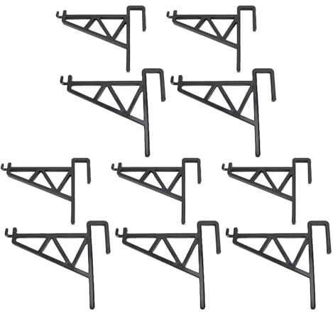 HUSHUI 10 Soportes de Plástico para Apicultura, Soporte para Marco de Colmena, Equipo de Apicultura, Suministros y Herramientas para apicultores. (Negro)