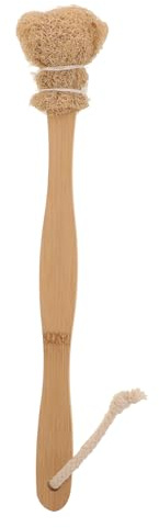 Garneck Cepillo de Cocina Mango Largo de Lufa Natural Cepillo para Limpiar Teteras y Botellas Estropajo para Lavar Ollas y Vasos Adecuado para Limpieza de Cristalería y Uso Doméstico