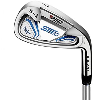 Golfjärn för barn, #7, loft, 36 grader, högerhänt, kolskaft, golfklubb för pojkar, flickor, 3-12 år, utomhussport, enkel klubb (#7 (blå), ålder 3-5)