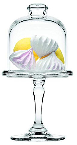Pasabahce Patisserie Mini-Etagere mit Deckel aus transparentem Glas – Durchmesser 10 cm