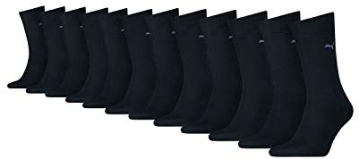PUMA Herren Business Socken Strümpfe Classic Socks 272001001 12 Paar, Farbe:Blau, Menge:12 Paar (6x 2er Pack), Größe:43-46, Artikel:-321 navy