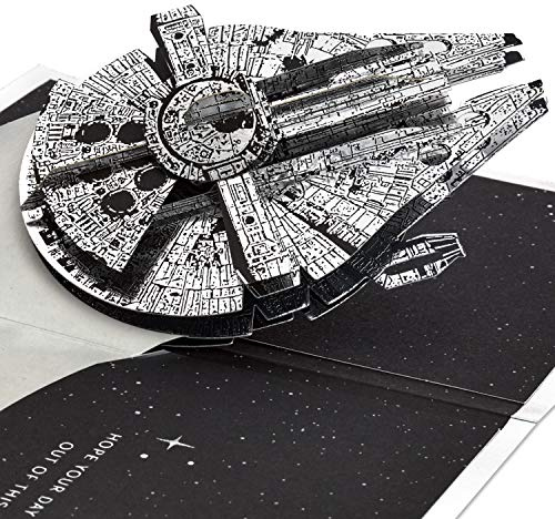 Hallmark Star Wars Pop Up Birthday Card (Millennium Falcon) May the 4th Signature Paper Wonder 3D Card