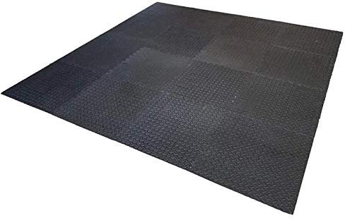 Happy Hot Tubs Interlocking EVA Mat Base Surround Floor Protector for Hot Tub Spa Swimming Pool Gym Play Room Soft Flooring (16 Mats - 2.36m x 2.36m)