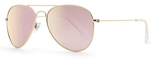 JOOX Occhiali da sole da pilota polarizzati classici donna e uomo, montatura in metallo ultraleggera con lenti con protezione UV400