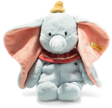 Steiff Kuscheltier Dumbo aus Winnie Puh, Süßes Stofftier, Jungen, Mädchen & Babys ab 0 Monaten, Soft Cuddly Friends Disney Orig, Elefant 30 cm, 024559, Hellblau