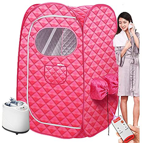 Cabine de douche pour sauna à vapeur - Portable - Avec télécommande - 2 l - Température de 1 à 9 niveaux - Pour la maison, le sauna, la perte de toxines
