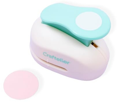 Craftelier - 1.5” (3.81 cm) Diameter Circle Punch with Lever Press | Suitable for Paper and Cardstock | Ideal for Craft and Scrapbooking Projects | Size Approx. 9.5 x 6 x 7 cm