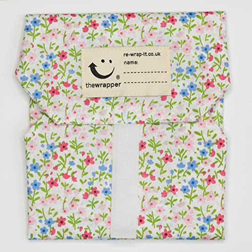 the Wrapper, Re Wrap It Sandwich Bags, Spring Flowers, No Waste Packaging, Eco Friendly, Reusable Food Wraps. Made In Scotland.