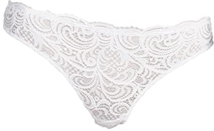 LORMAR 1 Pezzo Slip Donna Frizzante Mini con Inserti in Pizzo Leavers