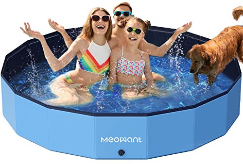 Meowant Vasca da Bagno per Cani, 2025 Nuovo Piscine per Cani Design Antiscivolo, PP Piscina per Cani Pieghevole e Portatile per Cani, Taglia Extra Large Adatta a Cani di Tutte le Taglie 3XL(200×30cm）