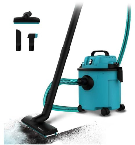 Cecotec Aspirador de Sólidos y Líquidos de 16 L Conga Rockstar Wet & Dry Compact Plus. 1200 W, 20kPa, Doble función: Aspirador y Soplador, Ultraligero y Compacto, Ruedas, Radio de Acción 5m