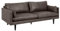 AC Design Furniture Sune 3-Sitzer in Anthrazit, Polstersofa in Lederoptik mit 2 Kissen und Schwarzen Holzbeinen, B: 200 x H: 83 x T: 82 cm