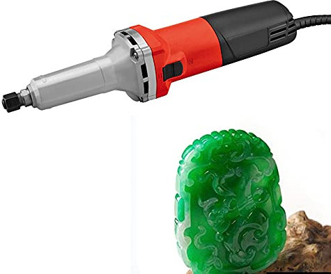 600W Elektrische Geradschleifer Stabschleifer Schleifmaschine mit Drehzahlregler Gradschleifer mit Zubehör, Spannzange Ø6mm, 0-27000 r/min