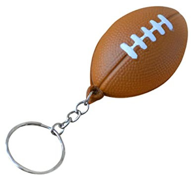 KOMBIUDA 6stücke American Football Schlüsselanhänger Aus Pu Schaum Robuste Rugby Ball Schlüsselringe Für Junge Mädchen Für Sport-mottopartys Und Braun