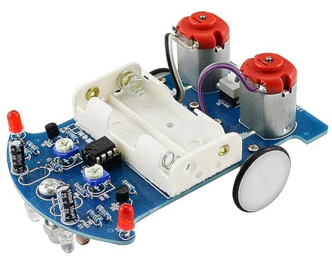 POFET Schulbildung Praxis Löten Lernen Elektronik Kit, Smart Car Löten Projekt Kits, Linie nach Roboter DIY Elektronik Bildung Schule Wettbewerb für Line Patrol Experimental Teaching DIY Tool