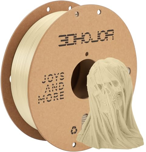 3DHoJor PLA Pro Filament 1.75mm,3D Printer Filament,1kg Cardboard Spool (2.2lbs), Fit Most FDM 3D Printer, Bone White