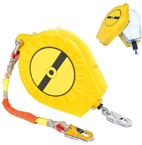 Aocay Dispositivo Anticaida Retractil Homologado Tejados 3-20m(10m) | 150kg Arnes Seguridad Retractil Anticaidas Trabajo Altura y Construcción, Arnes Linea de Vida Retractil Homologado Tejado