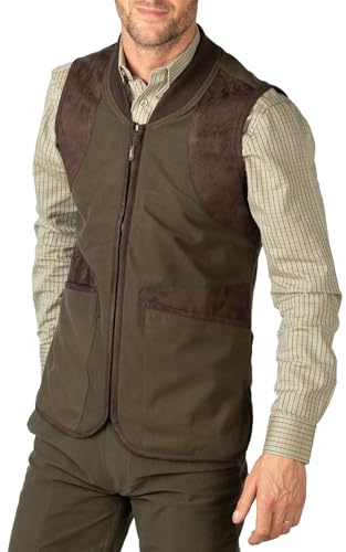 Rydale Men's Waistcoat Shooting Hunting Work Gilet Bodywarmer Gents Jacket (UK, Alpha, XL, Regular, Regular, Dark Olive)